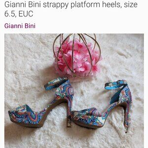 Gianni Bini strappy platform heels, size 6.5, EUC